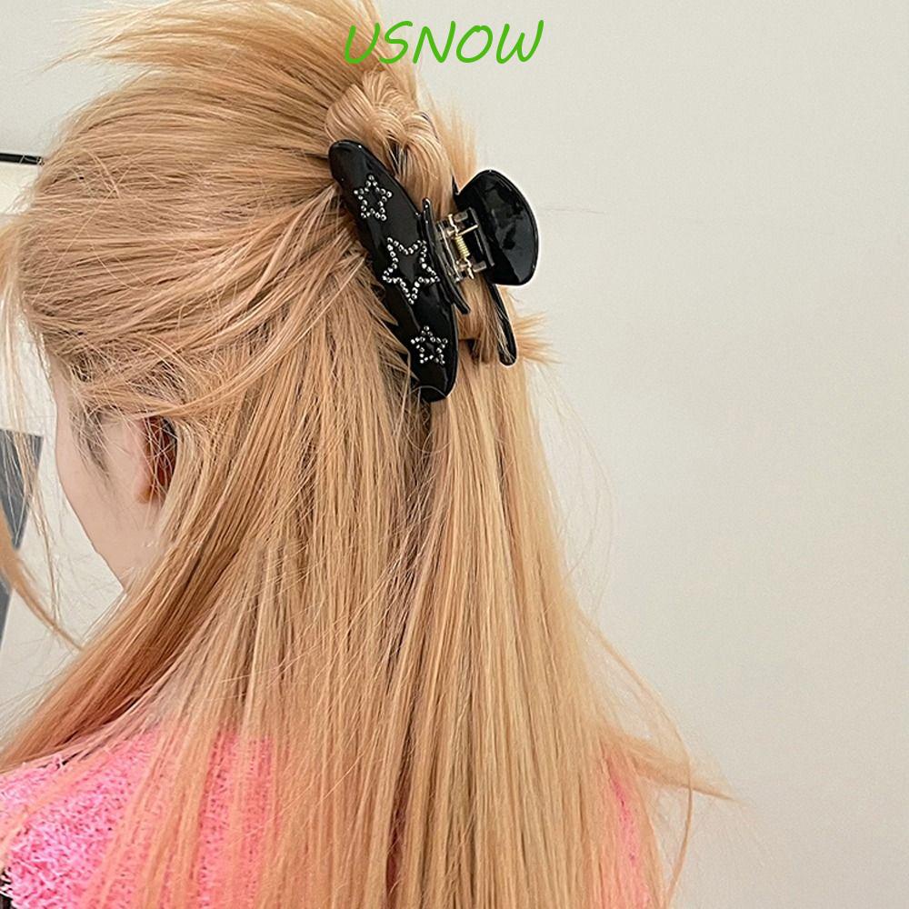 USNOW Kẹp Tóc Càng Cua Lớn Hình Ngôi Sao Năm Cánh Phong Cách Hàn Quốc Ins Y2k