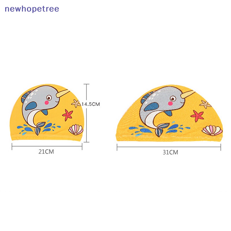 Mũ Bơi Co Giãn In Họa Tiết Hoạt Hình Đáng Yêu Cho Bé