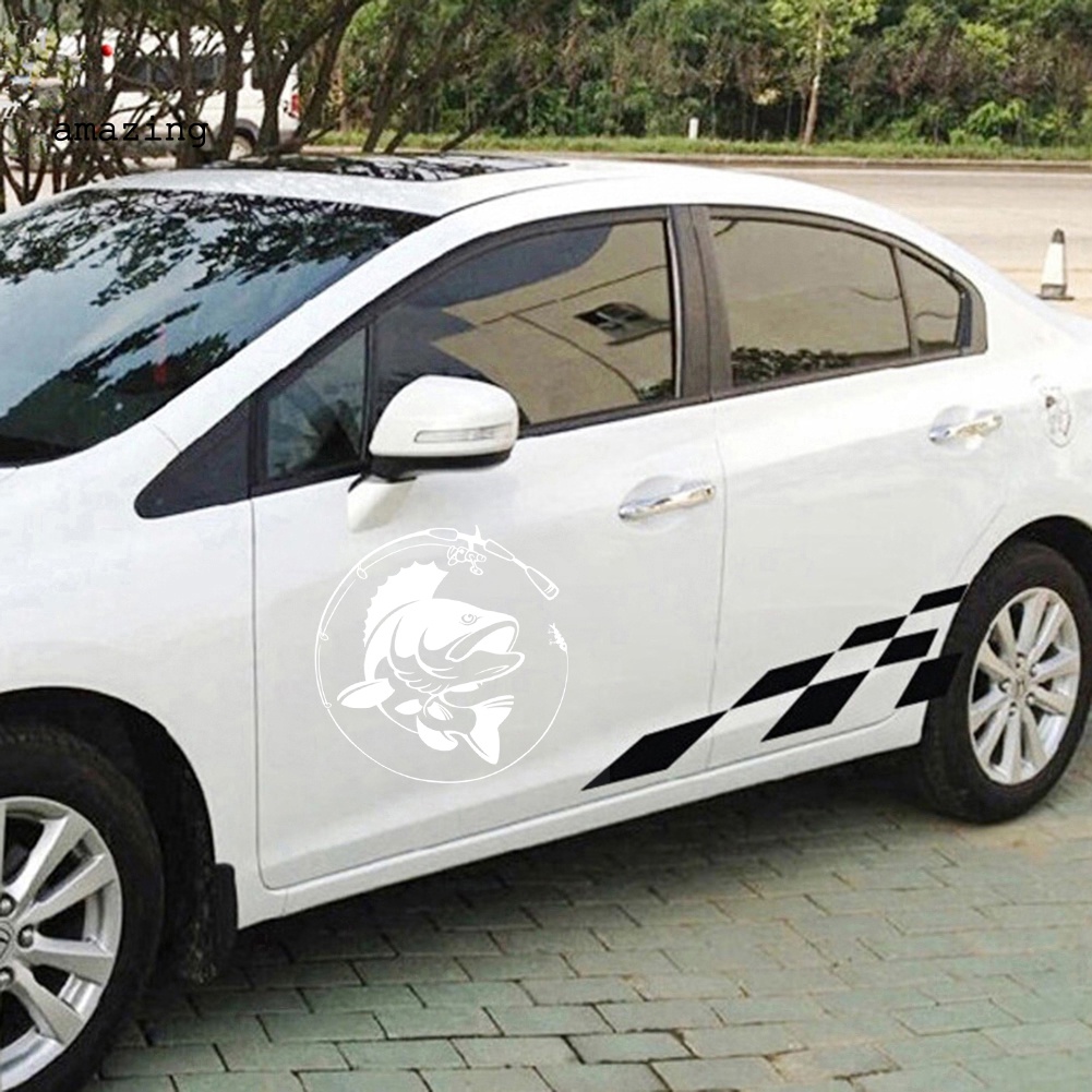 Miếng Dán Phản Quang Họa Tiết Cần Câu Cá Vui Nhộn Trang Trí Cửa Sổ Xe Hơi