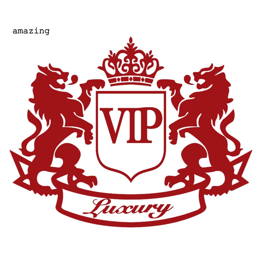 Đề Can Phản Quang Dán Trang Trí Xe Hơi / Xe Máy Hình Hai Vương Miện Sư Tử VIP