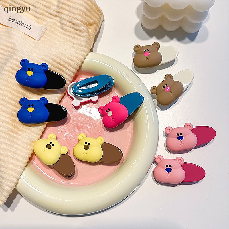 Bộ 2 Kẹp Tóc Nhỏ Hình Gấu Siêu Dễ Thương Cho Bé Gái