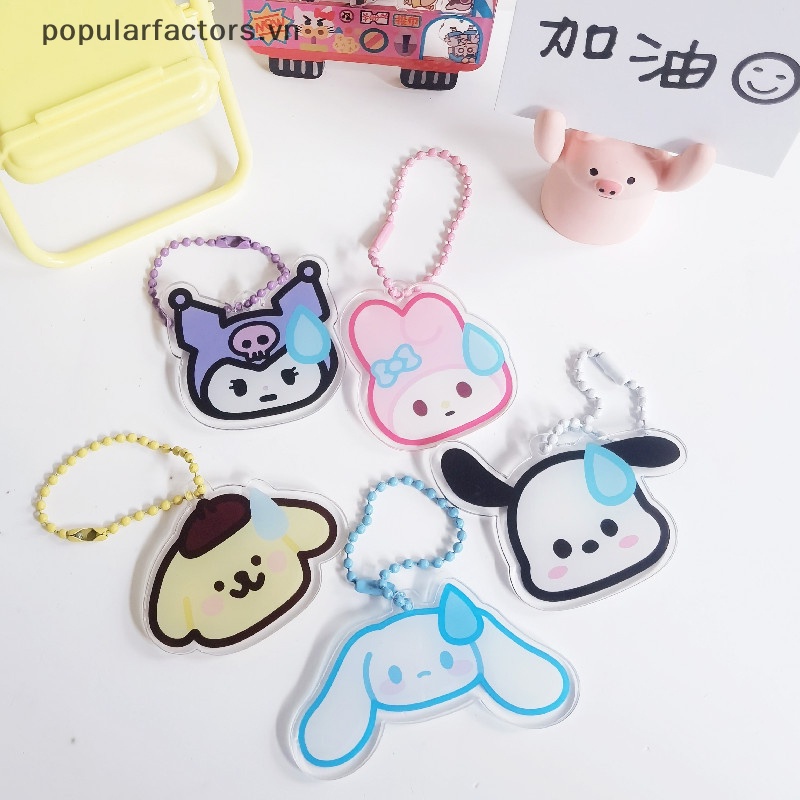 Móc Khóa Hình Sanrio Kuromi Hello Kitty Purin Pachacco Bằng Acrylic Dễ Thương