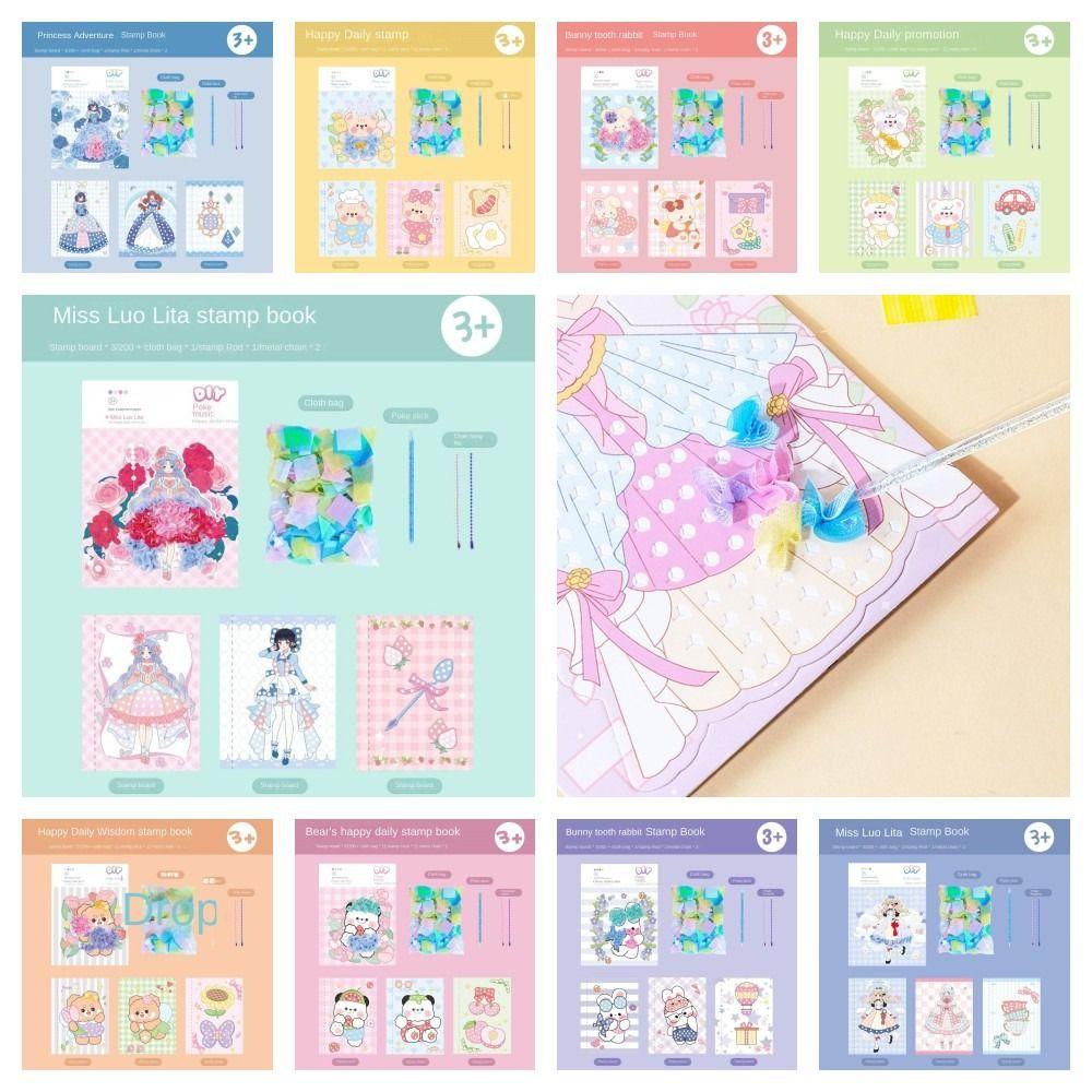 BERNARDO Sticker Dán Tranh Vẽ Bằng Tay Hình Thỏ / Gấu Vui Nhộn DIY