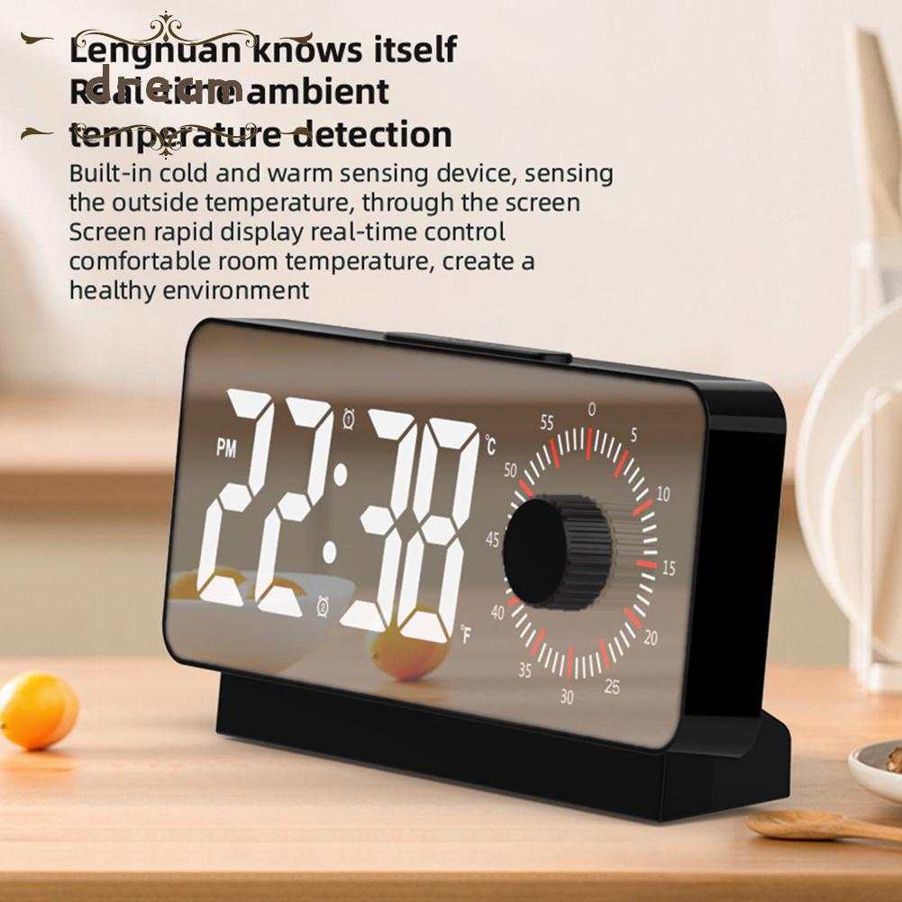 【DREAMLIFE】Alarm Clock Sets Visual Alarm Clock Alarm Clock LED Screen Large LED Display