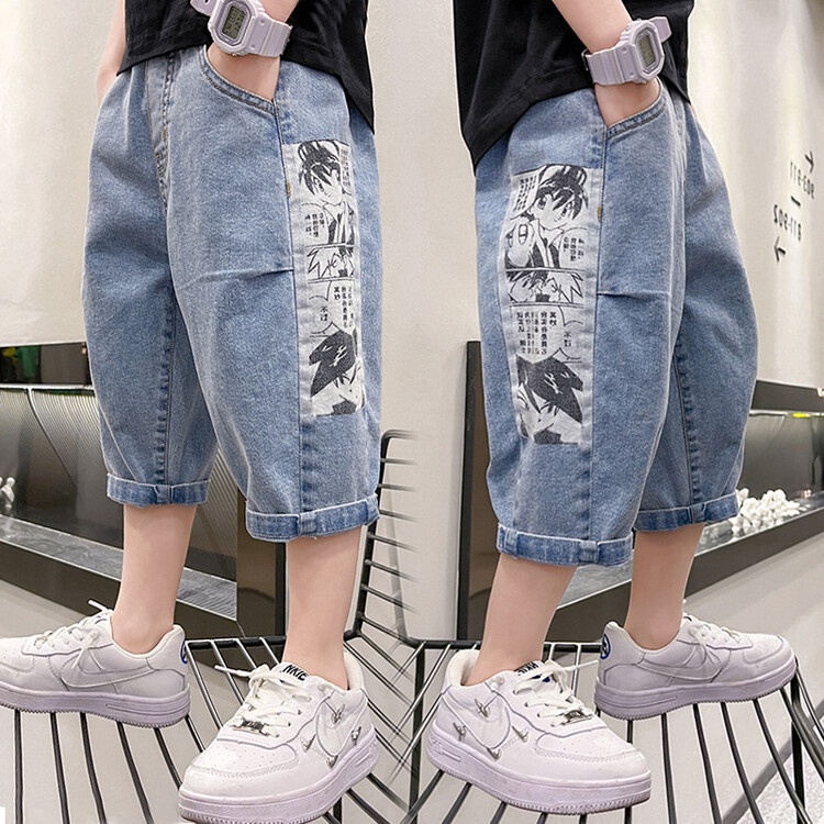 Quần Jeans Lửng Thời Trang Dành Cho Bé Trai