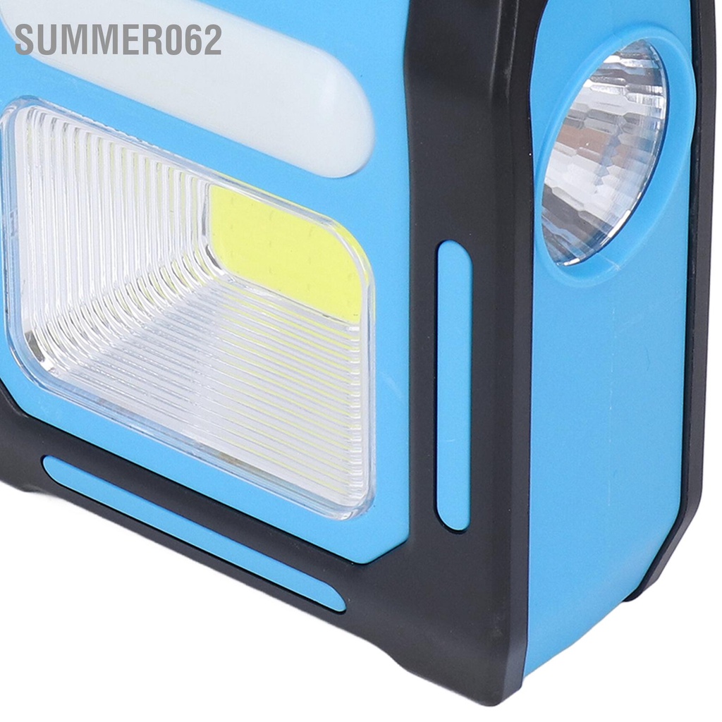 Summer062 Đèn Cắm Trại Năng Lượng Mặt Trời 3 Trong 1 Hộ Gia Đình Máy Tính Để Bàn Khẩn Cấp Ánh Sáng Mạnh Tầm Xa Di Động Sạc USB Xanh Dương