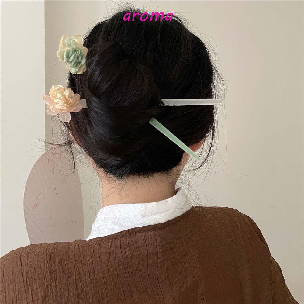 AROMA Trâm Cài Tóc Hình Hoa Phong Cách Trung Quốc Cổ Điển Cho Cô Dâu