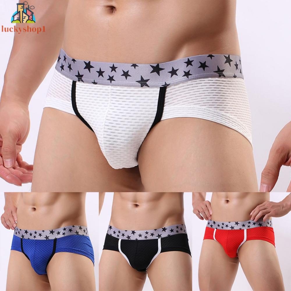 Quần Lót Nam Lưng Thấp Chất Liệu Polyester Mềm Mại Thoải Mái Size S-XL