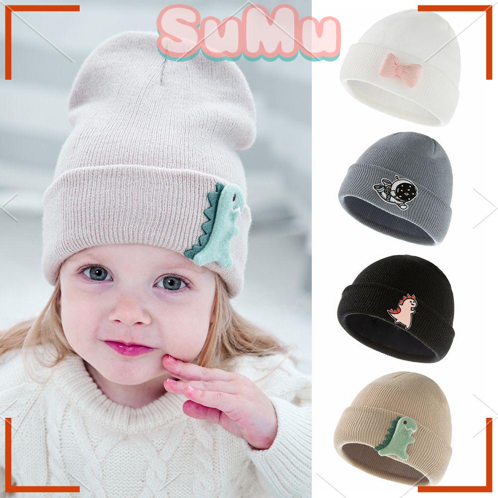 SUMU Mũ Beanie Hip Hop Thêu Họa Tiết Cho Bé Trai &amp; Gái Từ 1-4 Tuổi