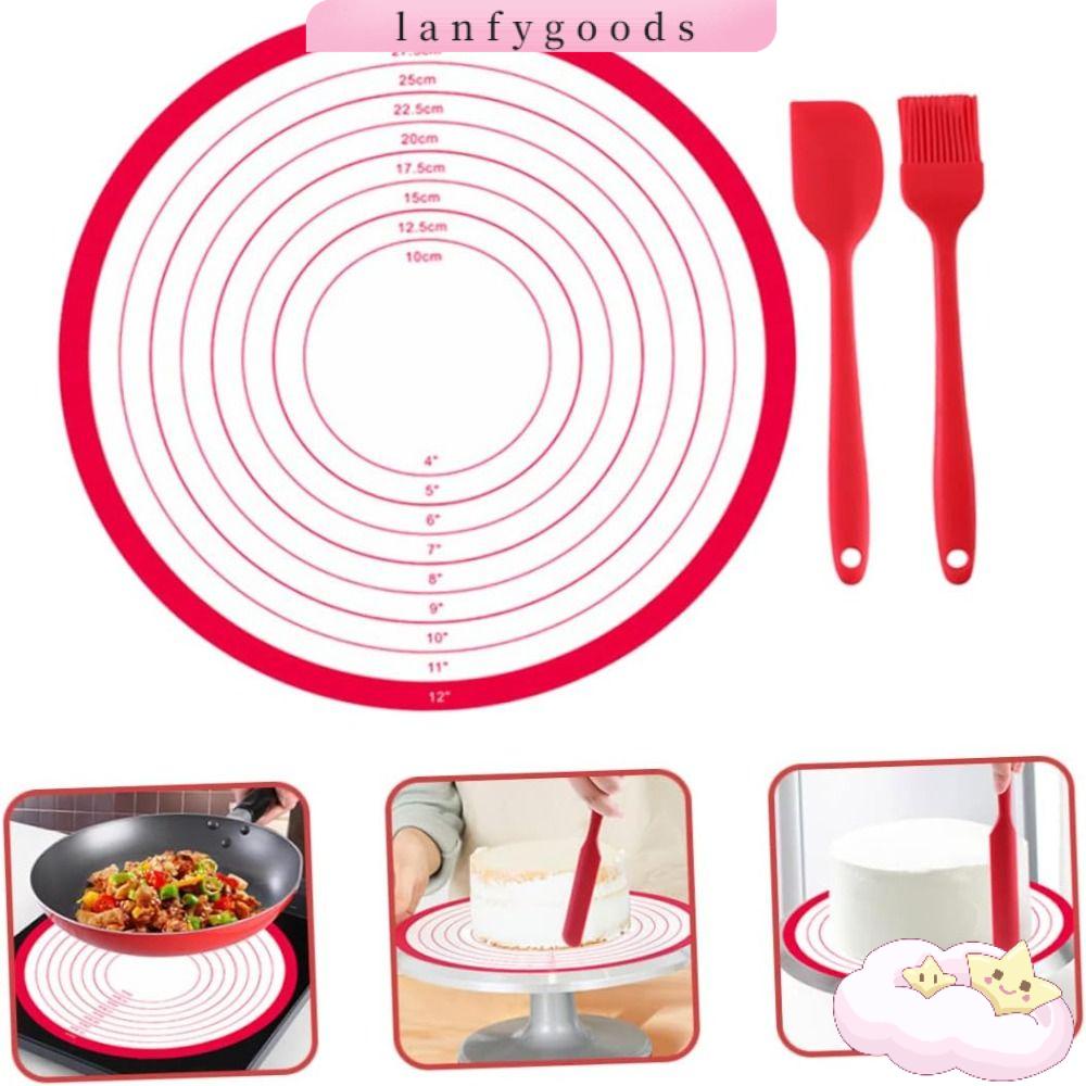 Bộ 3 Tấm Lót Silicone Chống Dính Dùng Cắt Bột Làm Bánh Tiện Dụng