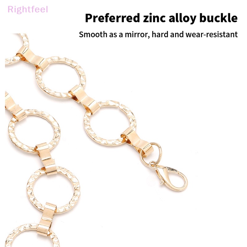 Thắt Lưng Dây Xích Tròn Bằng Kim Loại Màu Vàng Đồng Trang Trí Đầm / Đầm Nữ Mới