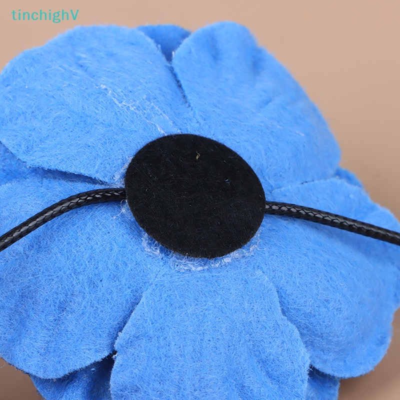 [TinchighV] 1 Vòng Cổ Choker Vải Jean Xanh Dương Nhiều Lớp Hình Hoa Cho Nữ Giới