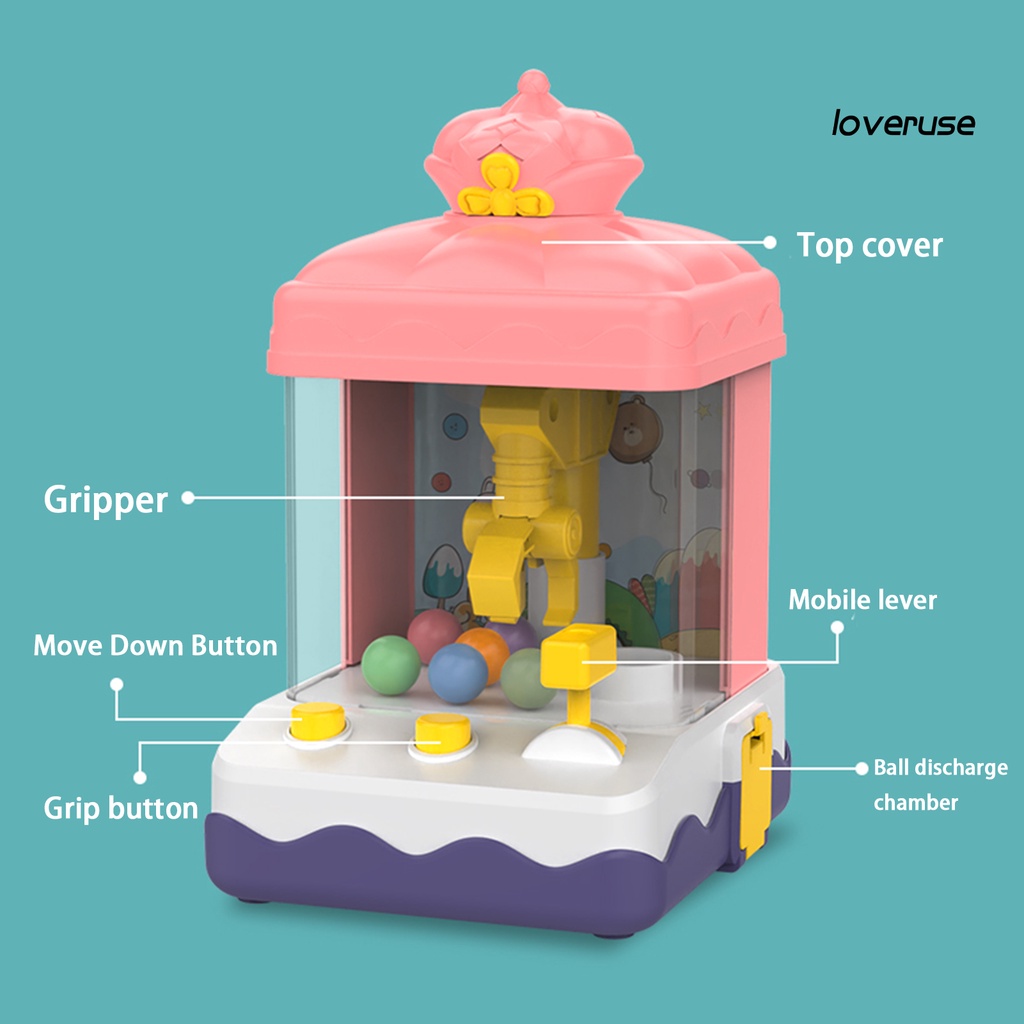 Loveruse Đồ Chơi Máy Kẹp Móng Vuốt Điều Khiển Chuyển Động Đơn Giản Giải Trí Dễ Sử Dụng Cho Bé