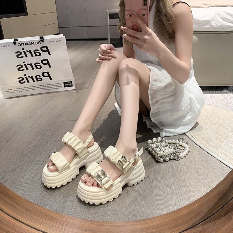 FEIJIANU dép sandal nữ giày sandal nữ dép đế cao đi biển Thoải Mái Xinh Xắn  26Z230608