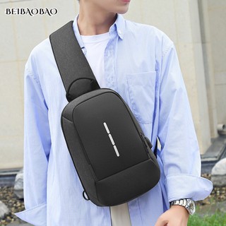 Beibaobao túi đeo chéo ngực beibao có thể sạc lại đa năng chống thấm nước thời trang cho nam