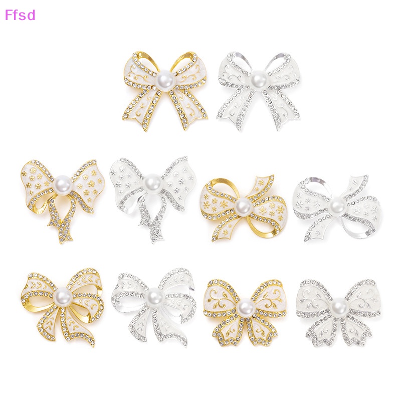 {Ffsd} Ghim Cài Áo Hình Nơ Đính Đá Ngọc Trai Giả Thời Trang Chống Ánh Sáng Dành Cho Nữ