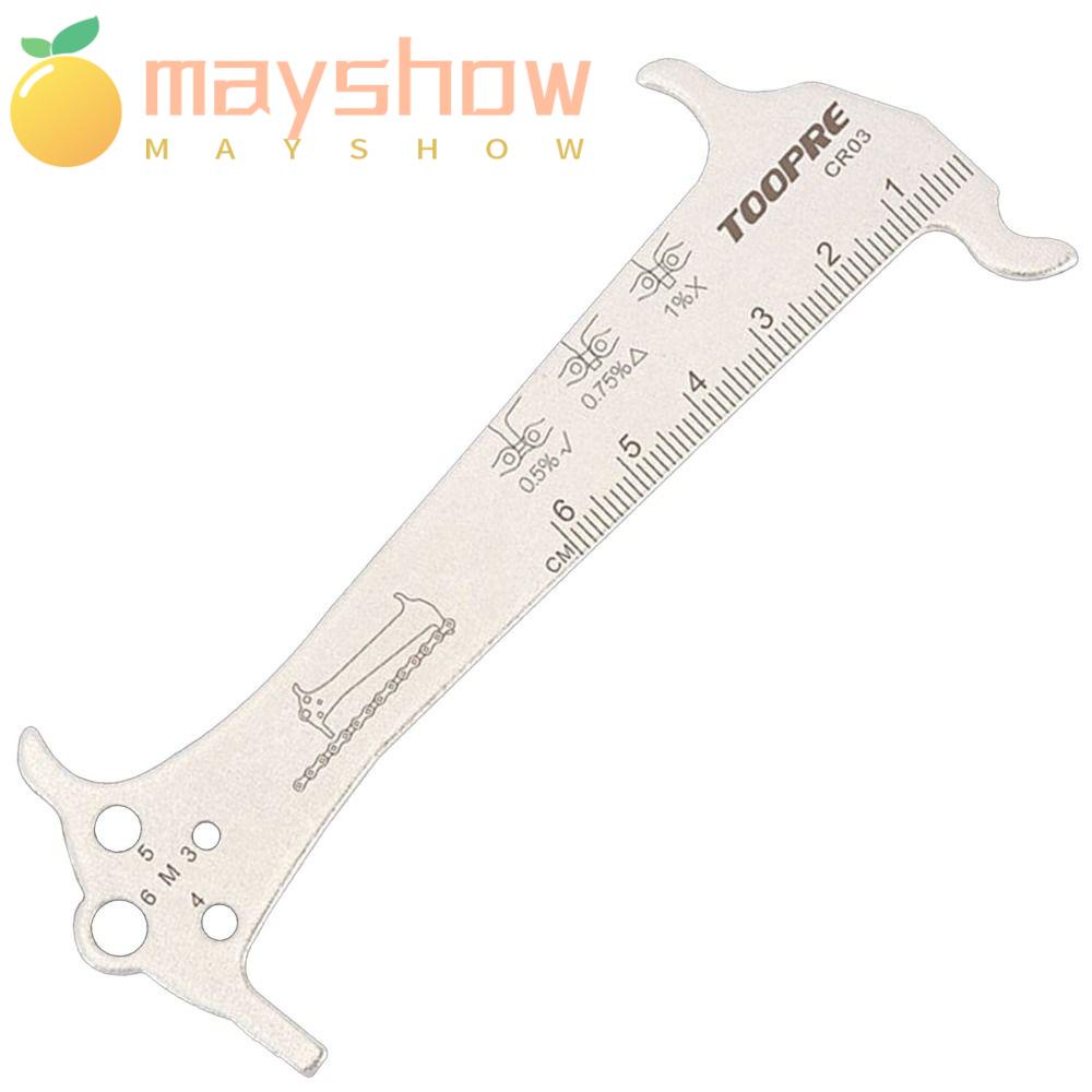 MAYSHOW Thước Đo Dây Xích Xe Đạp 6 Trong 1 Bằng Thép Không Gỉ Bền Bỉ