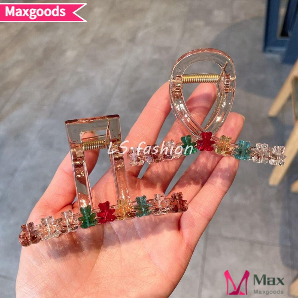 MAXG Kẹp Tóc Càng Cua Đính Đá Pha Lê Cho Nữ