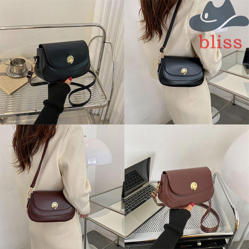 BLISS Túi Đeo Chéo Da PU Phong Cách Hàn Quốc Thời Trang Cho Nữ