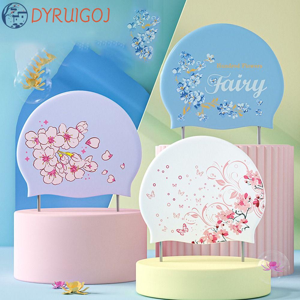 DYRUIDOJ Mũ Bơi Silicone Co Giãn Tốt Bảo Vệ Tai Khi Chơi Thể Thao