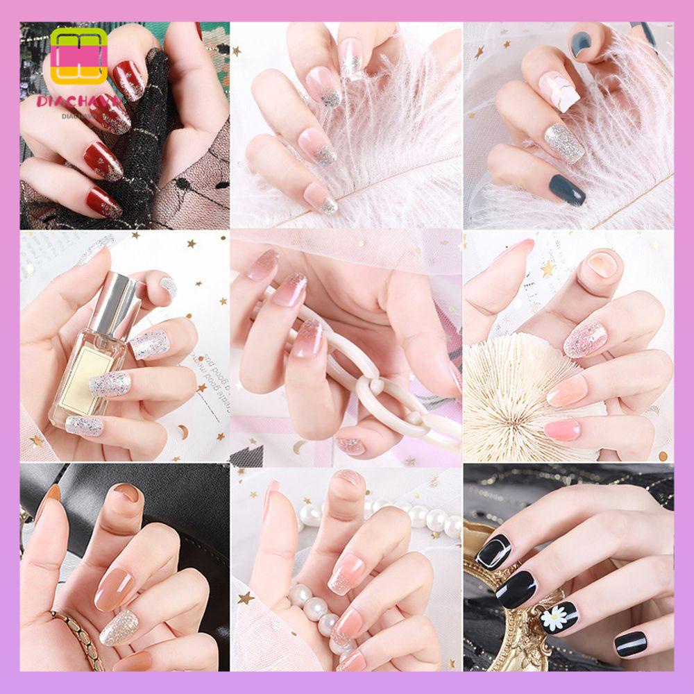 DIACHAVN Set 24 Móng Tay Giả Che Phủ Toàn Diện Thời Trang Cho Nữ