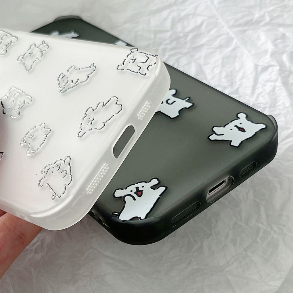 Ốp Điện Thoại TPU Dẻo Mạ Điện In Hình Chú Chó Đáng Yêu Thời Trang Cho iPhone 14 13 12 11 Pro Max X XR 8 7 Plus