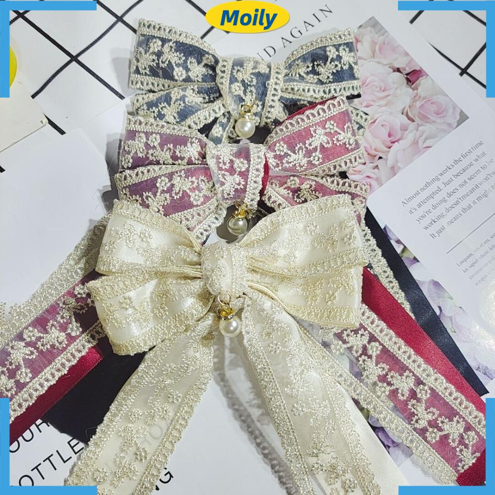 MOILYVN Set 2 Kẹp Tóc Nơ Bướm Lớn Trang Trí Mới Cho Đám Cưới