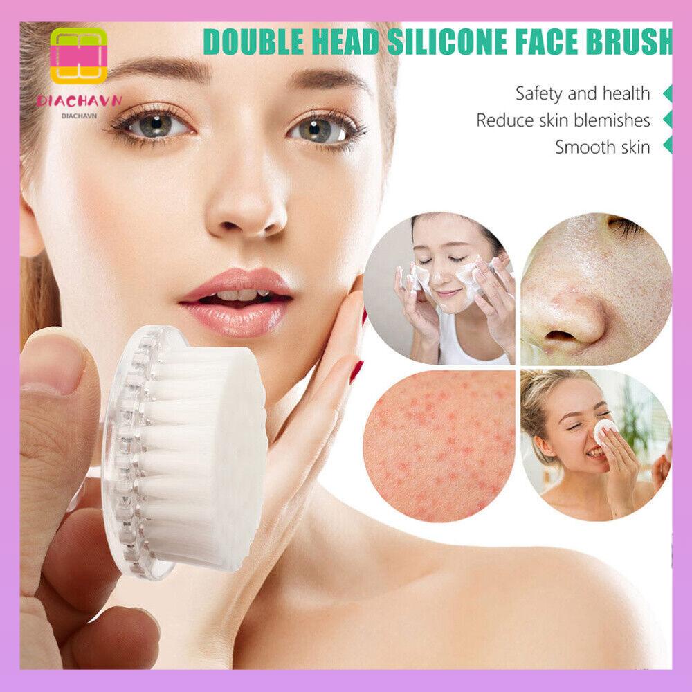 DIACHAVN Bàn Chải Vệ Sinh Tẩy Tế Bào Chết Có Nắp Đậy Nhỏ Gọn Tiện Dụng