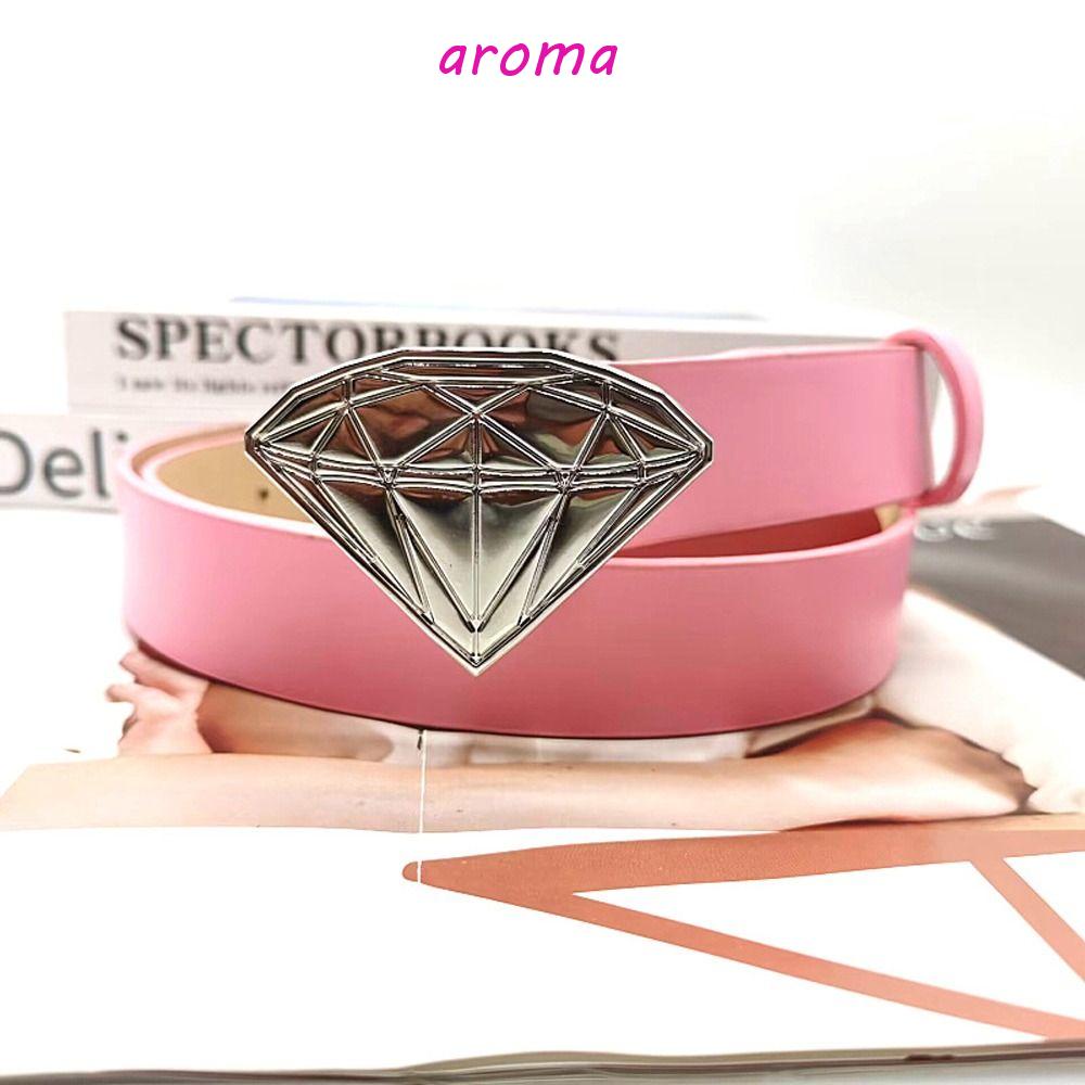 AROMA Thắt Lưng Nữ Y2k Khóa Kim Loại Thời Trang