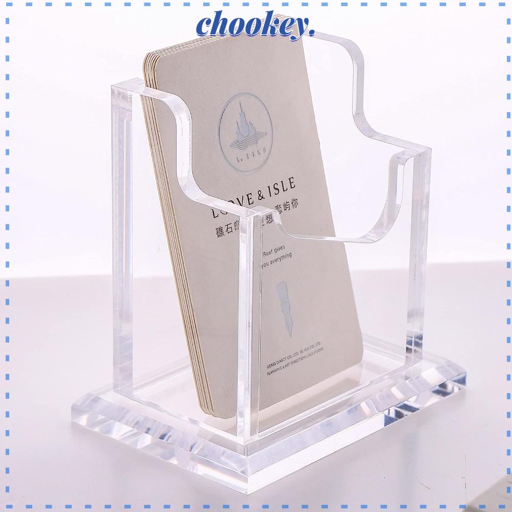CHOOKEY Kẹp Giữ Ảnh / Thẻ Bằng Acrylic Trong Suốt Để Bàn Trang Trí Văn Phòng