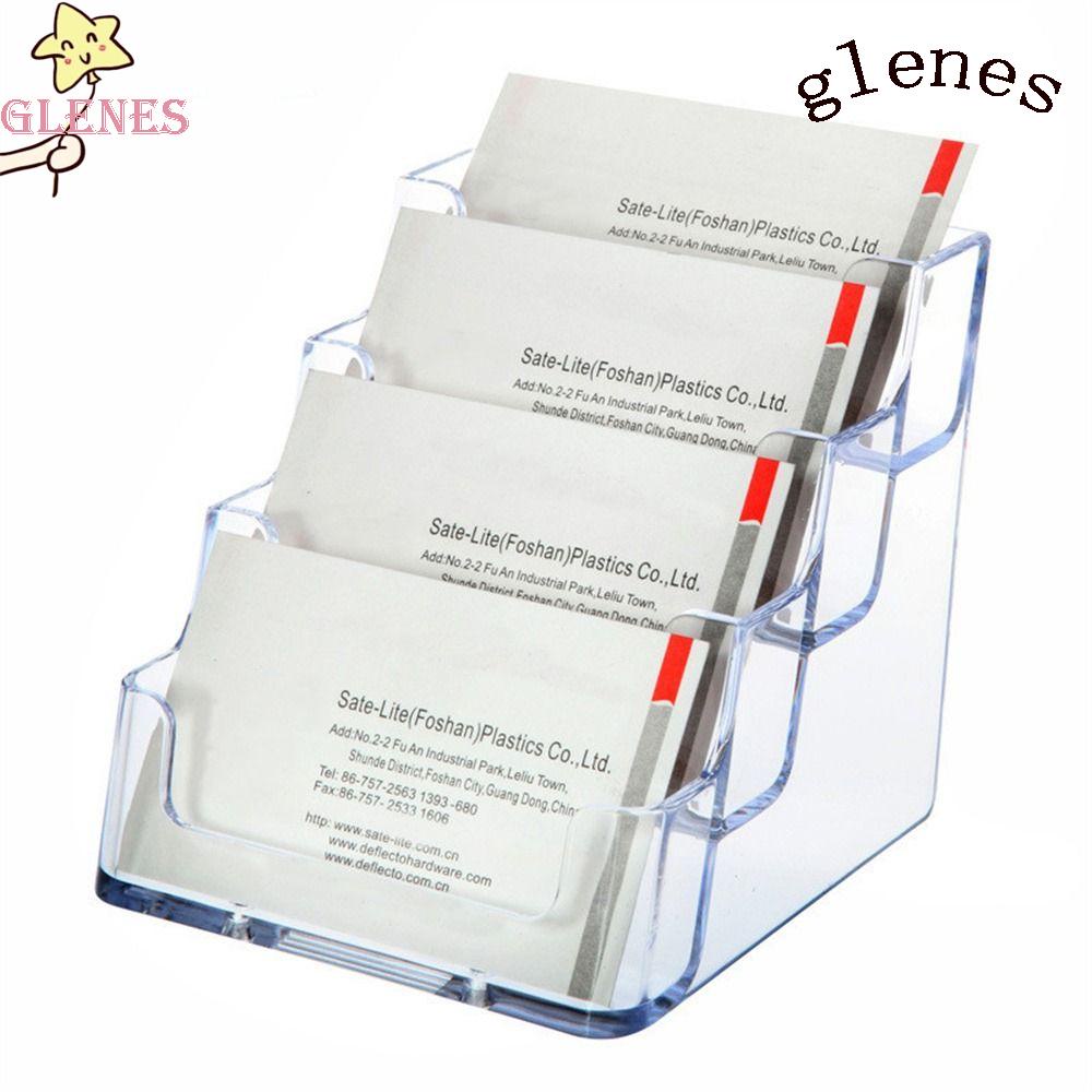 GLENES Giá Đỡ Danh Thiếp Để Bàn Bốn Ngăn Tiện Dụng