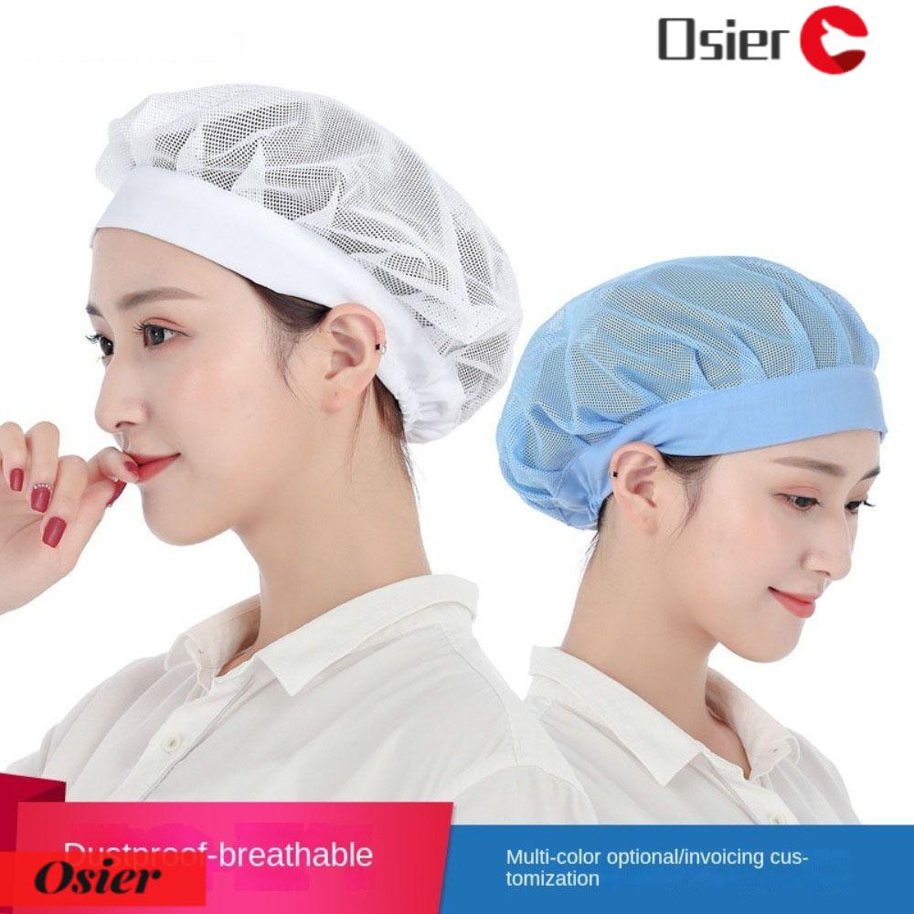 OSIER1 Mũ Đầu Bếp Phối Lưới Chống Bụi Có Thể Điều Chỉnh Kích Cỡ