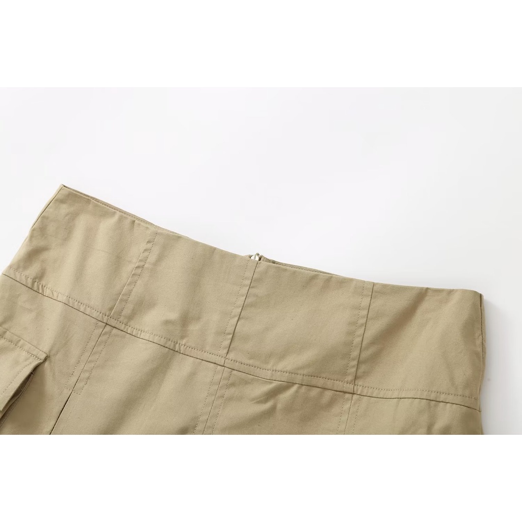 Uibey Chân Váy Lửng Có Túi Màu Trơn Thời Trang 127