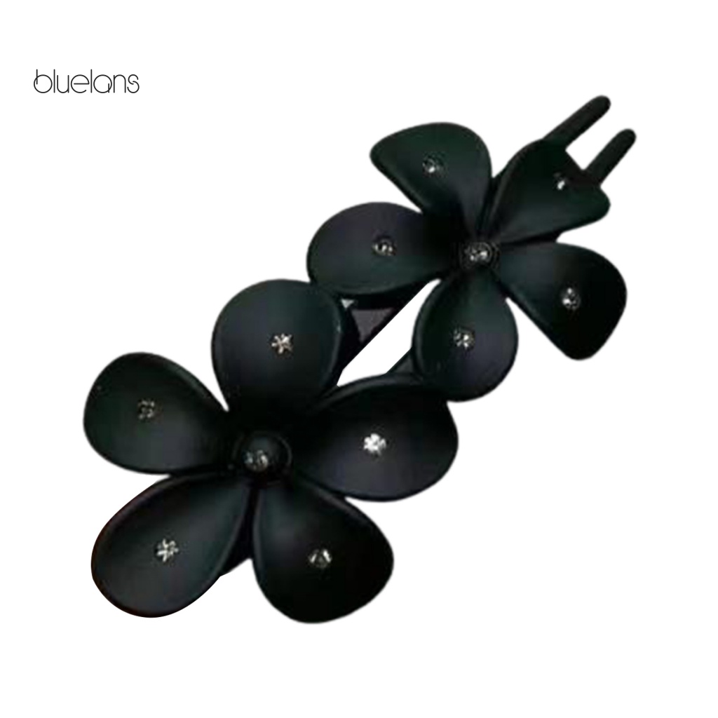 Kẹp Tóc Đính Đá Màu Trơn Chống Trượt Trọng Lượng Nhẹ Thời Trang Cho Nữ