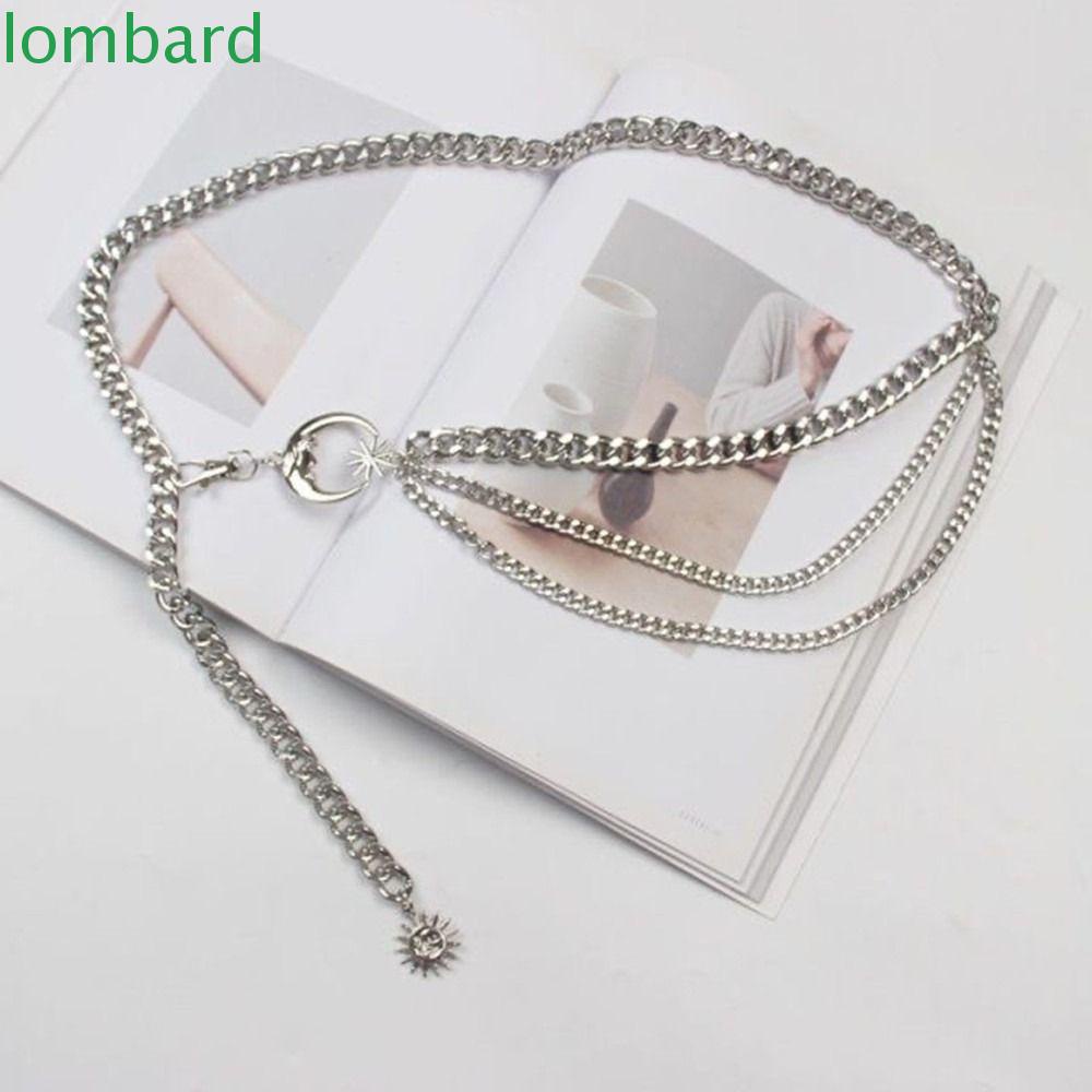 LOMBARD Thắt Lưng Nhiều Lớp Đính Mặt Trăng Và Tua Rua Trang Trí Cho Nữ