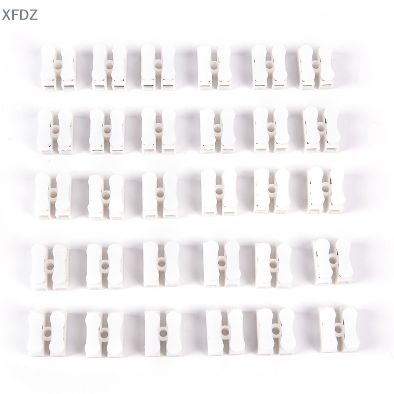 Set 30 Đầu Nối Dây Cáp Tự Khóa 2Pin Màu Trắng Chuyên Dụng