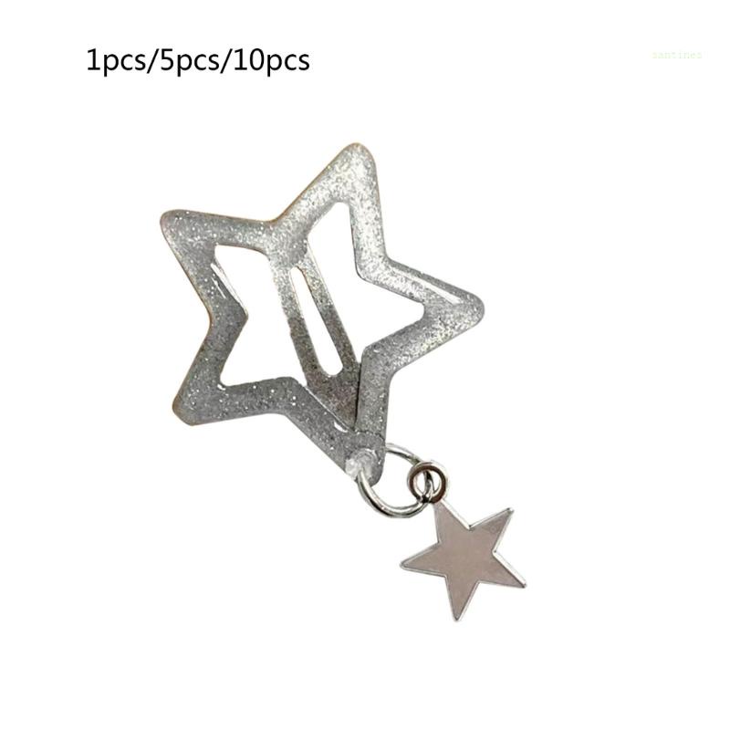 Set 1 / 5 / 10 Kẹp Tóc Hình Ngôi Sao Phong Cách Hàn Quốc