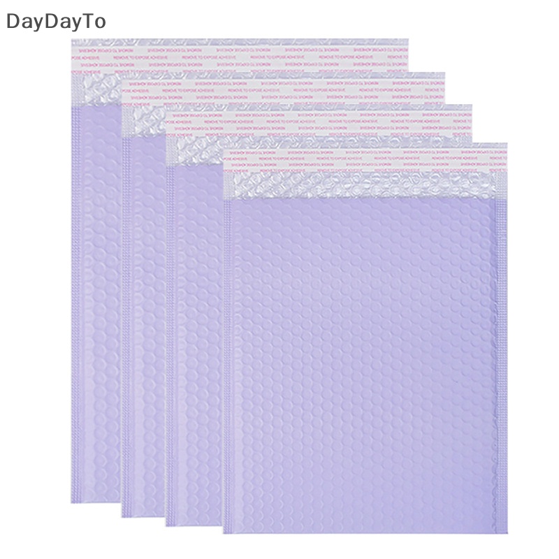 Daydayto Set 10 Túi Bong Bóng Màu Tím Tự Đóng Gói Hàng Bảo Vệ Chống Rơi Bền Bỉ Dùng Làm Quà Tặng