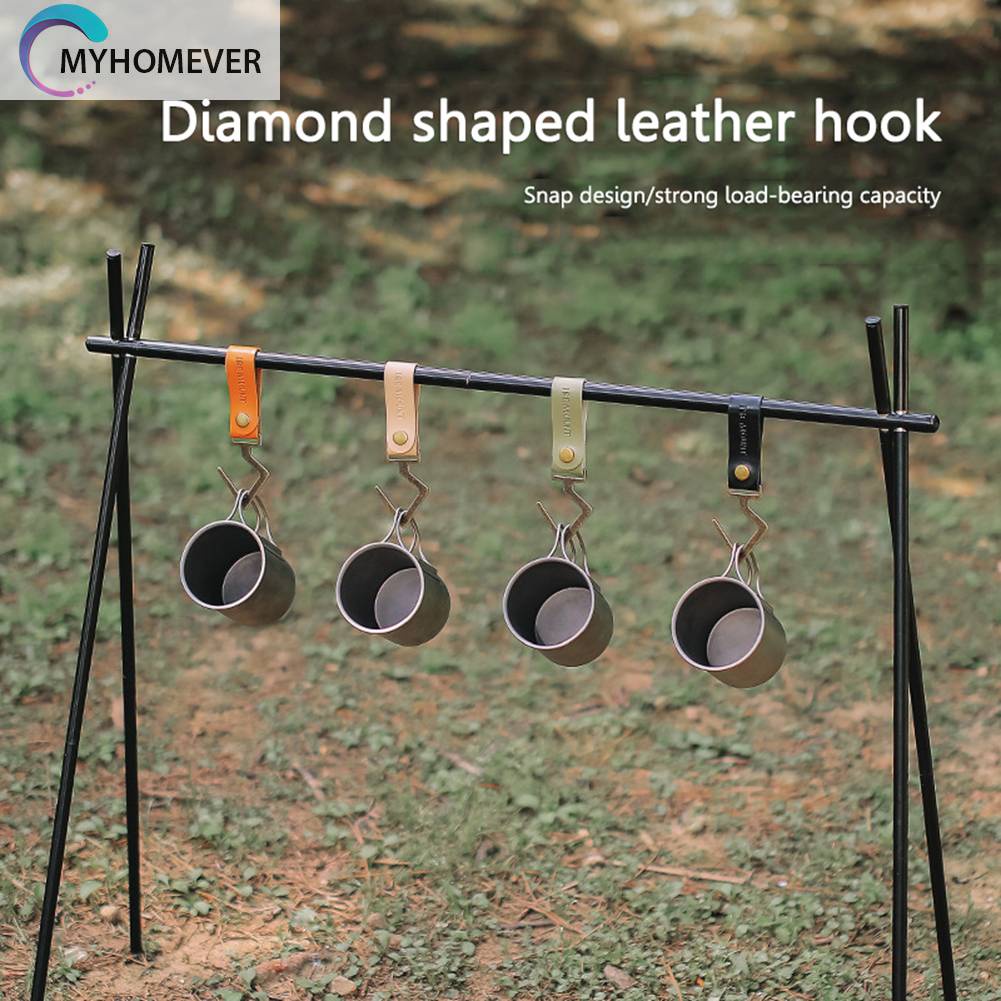 Móc Treo Đồ Bằng Da PU Đa Năng Tiện Dụng Mang Theo Du Lịch Cắm Trại