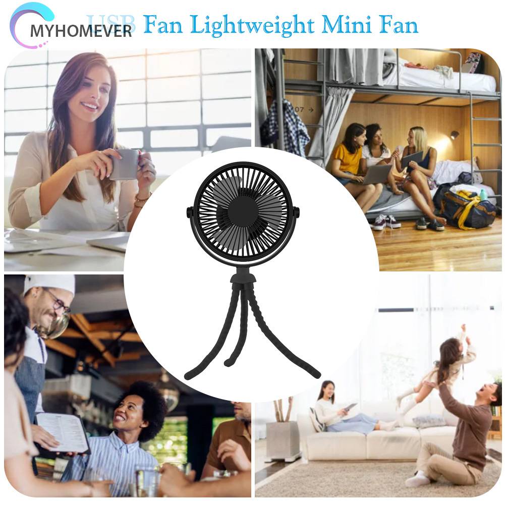 Quạt Mini Cầm Tay 3 Tốc Độ Không Ồn Hình Bạch Tuộc Sáng Tạo