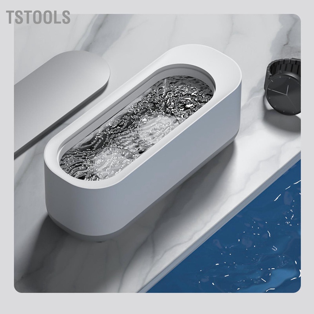 TSTOOLS Chất tẩy rửa trang sức Nhỏ cầm tay Tự động làm sạch tất cả các vòng Máy kính mắt PP có độ rung cao cho hộ gia đình