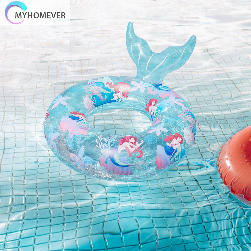 Phao Cứu Sinh PVC Đính Kim Sa Lấp Lánh Di Động Tiện Dụng Cho Bé