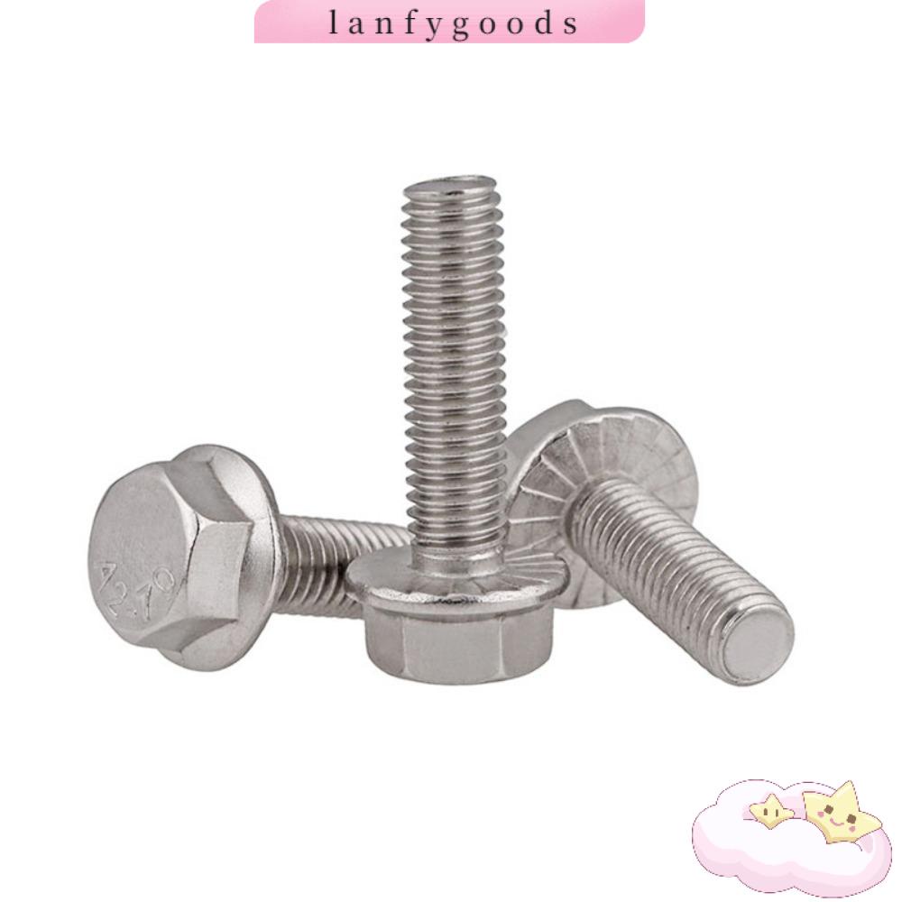 LANFY Set 25 Con Vít Lục Giác Bằng Thép Không Gỉ 304 Sức Mạnh Cao M6 X 20mm