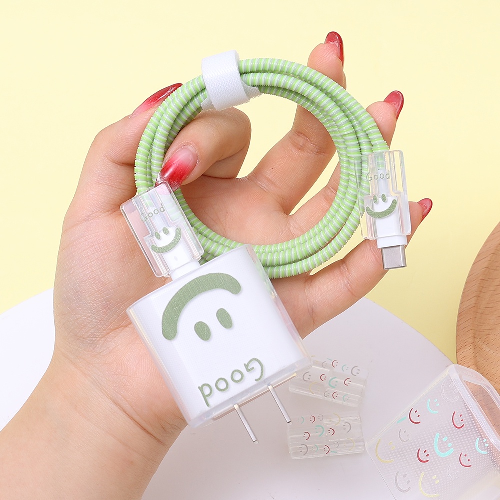 Vỏ Silicon Bảo Vệ Cáp Sạc / Bộ Chuyển Đổi Nguồn Điện Cho IOS Charger 18 / 20W