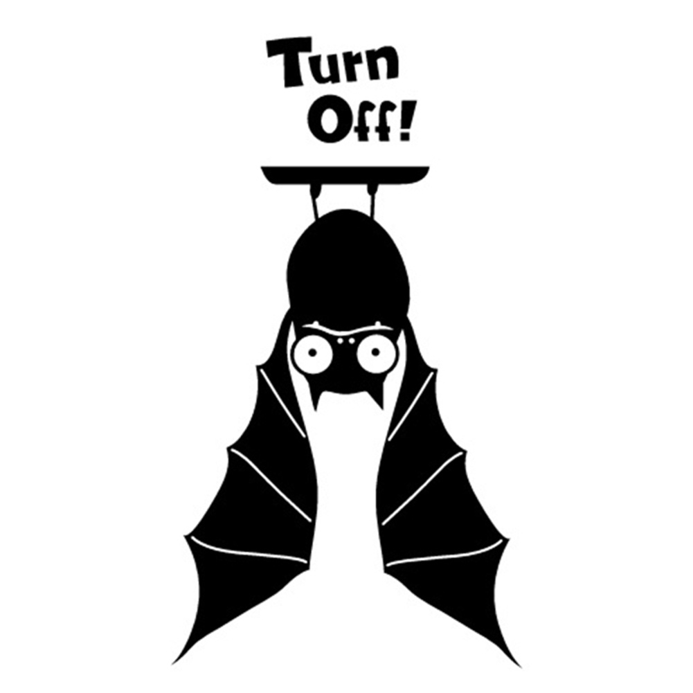 Miếng Dán Trang Trí Công Tắc Hình Dơi Độc Đáo