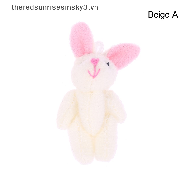 Búp Bê Thỏ Nhồi Bông Mềm Mại 4.5CM Treo Móc Khóa / Ba Lô / Túi Xách Trang Trí Nhà Cửa