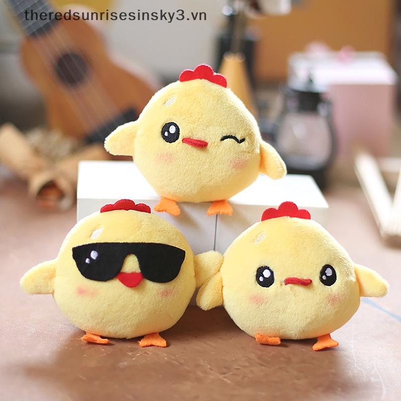 Móc Khóa Hình Gà Nhồi Bông 11CM Dễ Thương