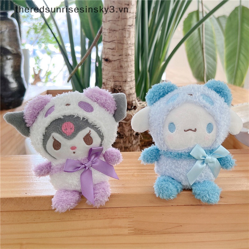 Móc Khóa Hình Búp Bê Nhồi Bông Kuromi Cinnamoroll 14cm Dễ Thương