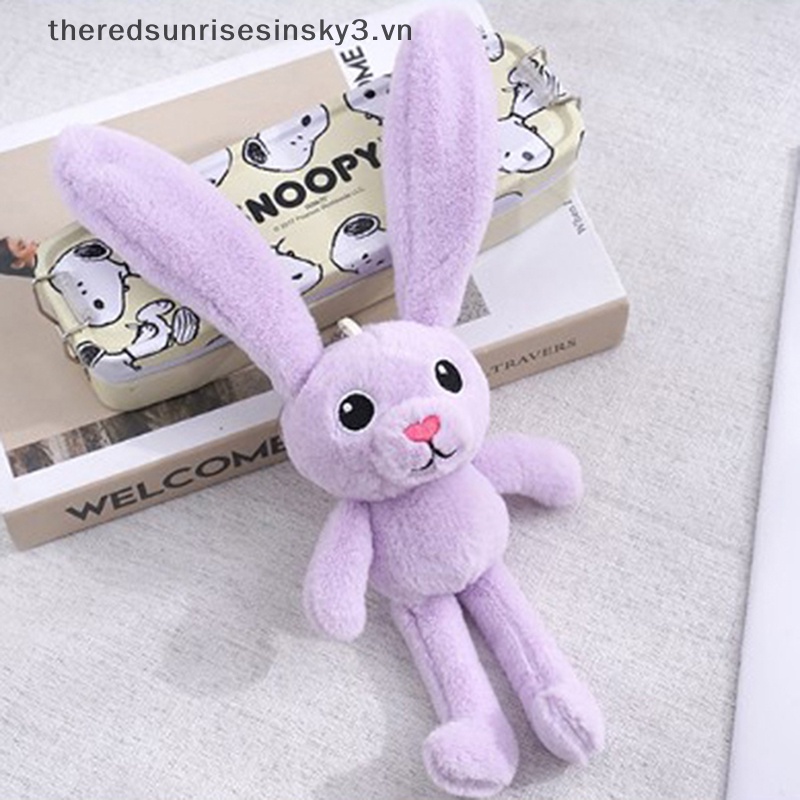 1 Thú Nhồi Bông Hình Thỏ Có Móc Khóa Kéo Thời Trang