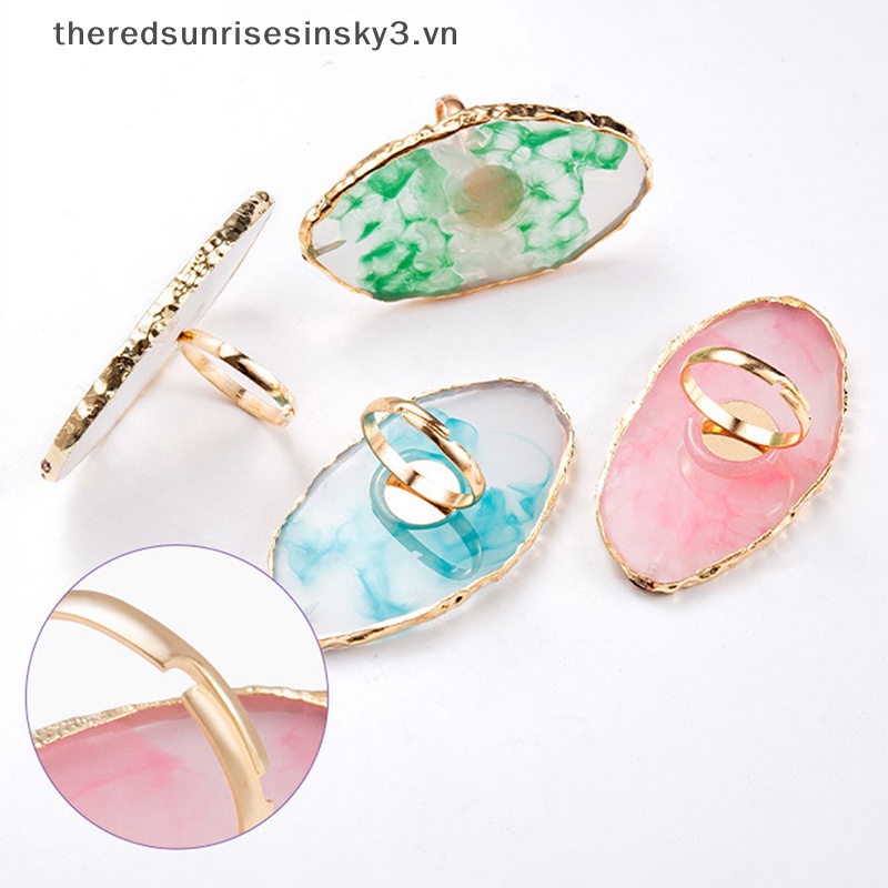 1 Nhẫn Đeo Ngón Tay Bằng Resin Thời Trang DIY